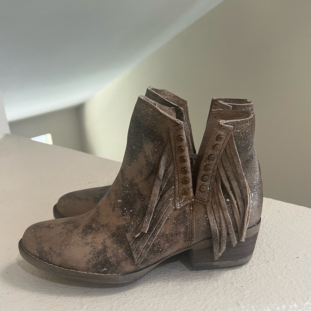 NWNB Women's Circle G by Corral Brown Studded Fringe Western Boots SIZE 7